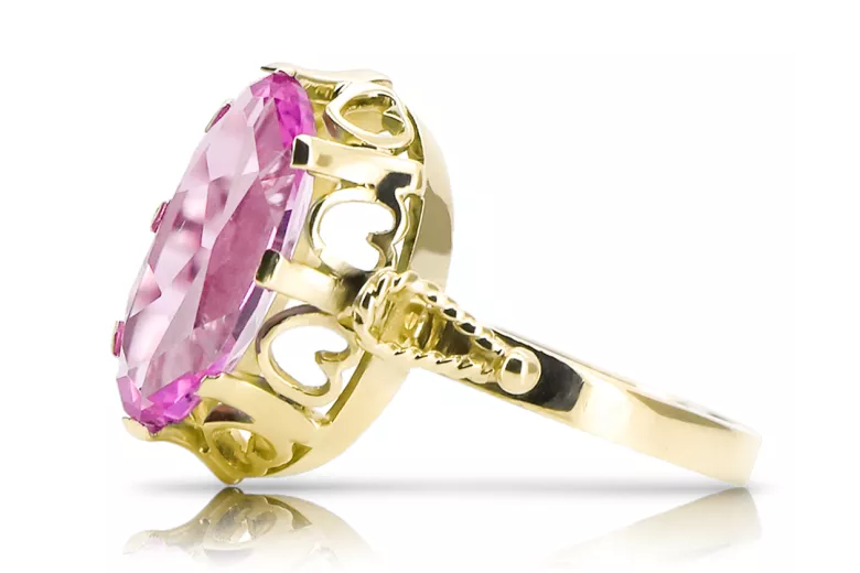 Аметист 14K Жовте золото Каблучка Вінтаж vrc134y